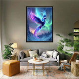 VAIIEYO 5D DIY Phoenix Diamond Art Kits for Adults, Diamond Painting Animal, Diamond Painting Kit Full Drill Round Rhinestone Craft Canvas for Home Wall Decor Gift 12x16 inch/30x40 cm VAIIEYO