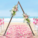 8.2Ft Wood Wedding Arch Triangle Backdrop Arch Stand for Wedding Ceremony Rustic Wooden Wedding Arch Frame Decor Balloon Frame Arbor for Garden Wedding Parties Ongniong