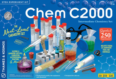 Thames & Kosmos Chem C2000 (V 2.0) Chemistry Set | Science Kit with 250 Experiments and 128 Page Lab Manual, Student Laboratory Quality Instruments & Chemicals | Parents' Choice Silver Award Winner