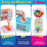 Magic Gel Water Elf Toy Kit, Aqua Fairy Water Gel Kit for Kids with 10PCS Aqua Jelly Gels & Animal Mold, Gift for Christmas, Easter, Birthday, New Year, Creative Art Craft Girls 6 7 8 9 10 Year Old wookidel