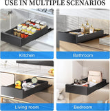 Pull out Cabinet Organizer, 21"Deep, Slide out Drawers for Kitchen Cabinets, Under Sink Pull-Out Home Organizers with Adhesive Nano Film Fixed, Sliding Cabinet for Bathroom, Pantry Storage Shelves Kitstorack