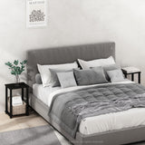 Furinno Simplistic Compact Bedside Table, Nightstand, Espresso/Black, Set of 2 Furinno