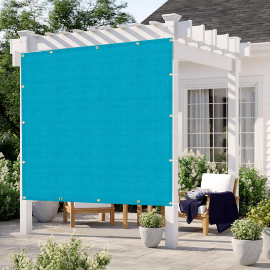 LOVE STORY 6x12 FT Sun Shade Cloth with Grommets Pergola Shade Cover 95% UV Protection for Patio Outdoor, Turquoise - WoodArtSupply