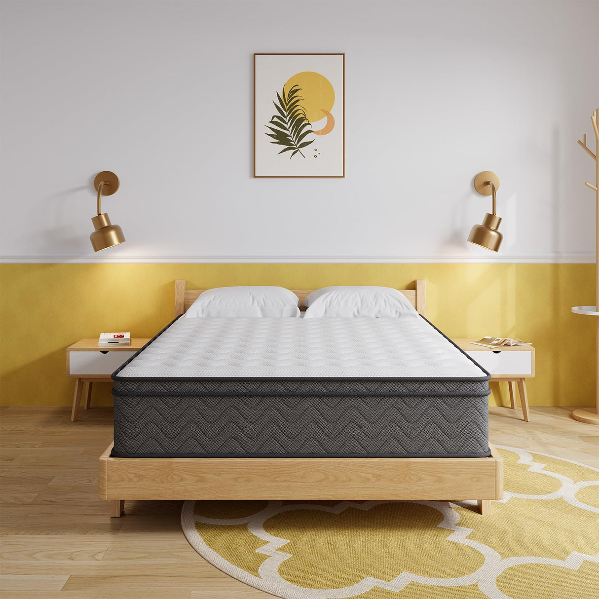 PHYAIR King Mattress, 10 Inch Innerspring Hybrid Mattress in a Box, Individually Pocket Coils for Motion Isolation & Cool Sleep, Queen Bed for Back Pain,CertiPUR-US,100 Nights Trial PHYAIR