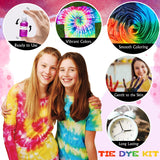 Tie Dye Kit - 40 Colors Permanent Fabric Dye with Rubber Bands, Gloves, Table Cover, Apron for Kids and Adults Tie-Dye Art - All-in-1 Textile Paint Dye for DIY Shirt, Hoodie Clothing Painting Limino