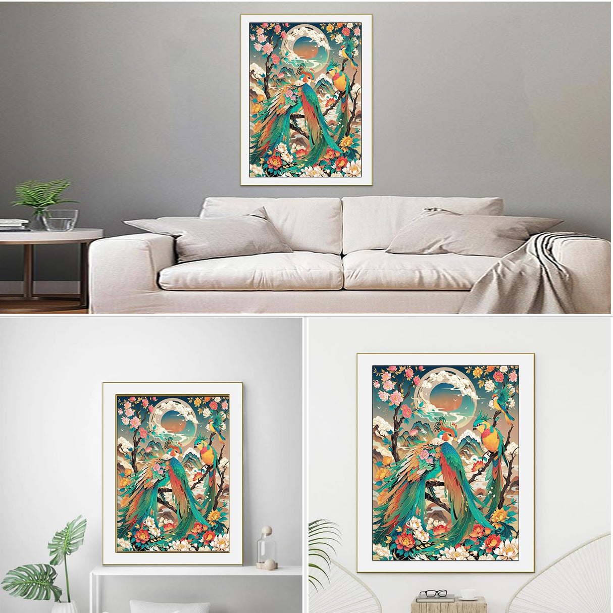 FORLAND Phoenix Diamond Painting Kits for Adults Beginners - 5D DIY Cute Animals Art Full Drill Kits Painting Crafts for Home Wall Decor, Diamond Art Kits,Paint with Diamonds,12X16inch FORLAND