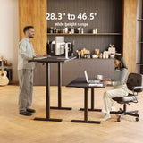 INNOVAR Electric Standing Desk, Adjustable Height Stand up Desks, 48 x 24 Inches Sit Stand up Desk for Home Office Computing, 3-Preset Memory Height Ergonomic Rising Desks, Black INNOVAR