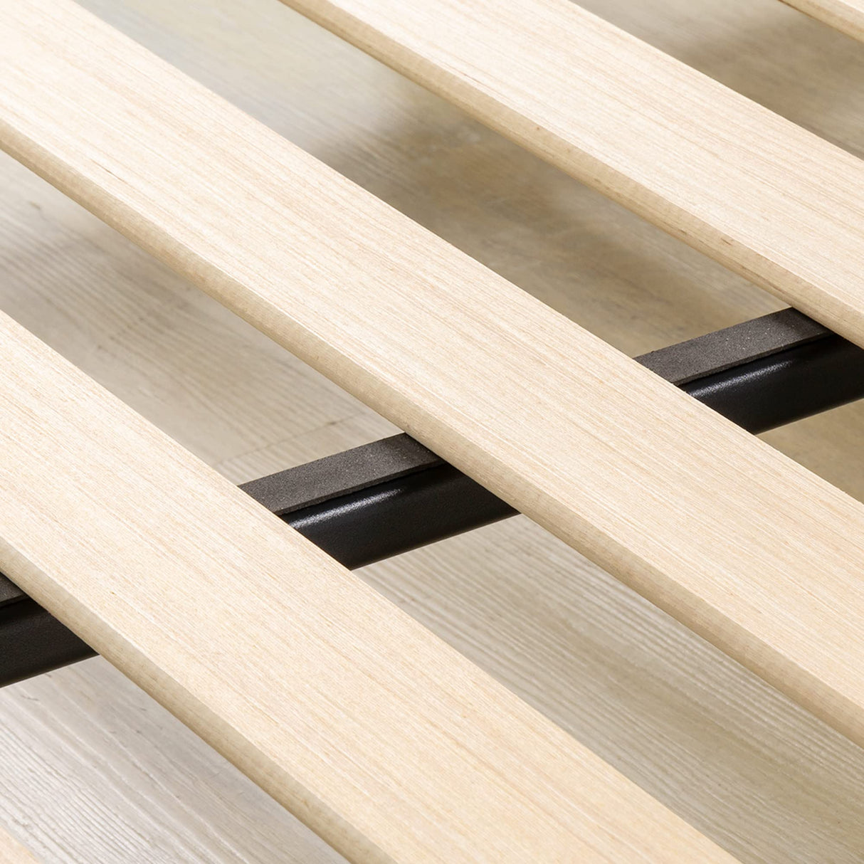 Mellow Metal Wood Slats Bunkie Board, Queen, Black Mellow