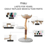 Wooden Cat Tree Tower, Modern Single Branch Cat Condo, Wood Cat Tree, Cat Climbing, Furniture for Cat, Cat Lover Gift, Cat Furniture,Cat Gift by MAU LIFESTYLE (Bullet Gray) Mau Lifestyle