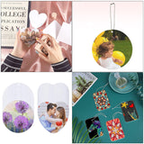 Allazone 120 PCS Sublimation Air Freshener Sheet Set 60 PCS Round Car Scented Hanging Sheets Felt Air Freshener with Rope, Tassel, Wave Bead Chain for Car Home Use and Decor Allazone