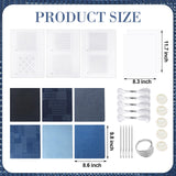 Hahafelt Sashiko Kit Sashiko Thread and Needles Thimble Denim Fabric Water Soluble Japanese Embroidery Kit for Beginners Hand Quilting and Mending, Sewing Supplies Hahafelt