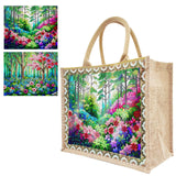 BAYUNOE Mandala Handbag Handmade Diamond Art Painting Purses with 2Pcs Replaceable Canvas Pattern DIY Shoulder Makeup Bag for Women Art Craft Gift-Plant BAYUNOE