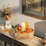 Hanobe Decorative Dough Wood Bowl: 10" Large Heart Shaped Bowls for Decor Wooden Bowl for Table Centerpiece Natural Hanobe