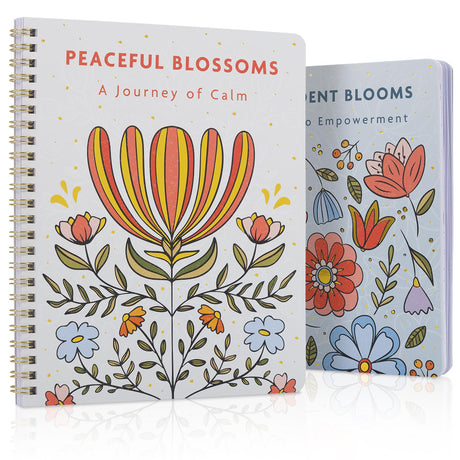 ZICOTO Beautiful Adult Coloring Book Set of 2 for Relaxation - Affirmation and Inspirational Books Making it a Great Gift - Perfect Stress-Relieving Books Fun to Color for Women ZICOTO