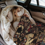 Blanket Cabin Rustic Bear Deer Throw Blanket Lodge Moose Soft Warm Velvet Blanket Lightweight Bed Blanket Farmhouse Home Decor Fleece Blanket Sofa Blanket Luxurious Gift for Men Women KAPLIPE