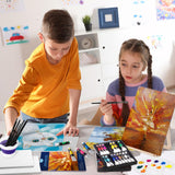 koseibal Acrylic Paint Set for Adults & Kids - 37PCS Painting Supplies Kit with 18 Colors Acrylic Paint, 8 Paint Brushes,6 Canvas Panels, Wooden Easel,Palette, Painting Pad, Cleaning Cup, Cloth koseibal