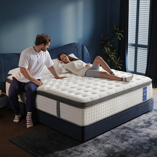 King Size Mattress,14 Inch King Mattress in a Box,Superior Hybrid Mattress with Gel Memory Foam or Back & Lumbar Support ,100 Night Trial,Maximum Support,Pressure Relief,Zoned Support spring, Firm