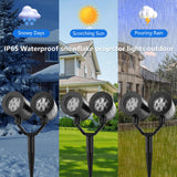 2025 Upgraded Double Head Christmas Snowflake Projector Lights Outdoor, Timing Mode, IP65 Waterproof, 360°Roating LED Christmas Lights, for Xmas Holiday Party Christmas Decoration, Indoor, Houses Kitloo