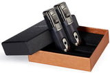 TOMOLO Cigar Lighter Triple Jet Flame Torch Lighter Refillable Butane Lighter with Cigar Punch, 2 Pack, Charcoal TOMOLO