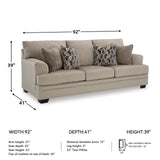 Signature Design by Ashley Stonemeade Casual Sofa with 4 Toss Pillows, Light Brown Signature Design by Ashley