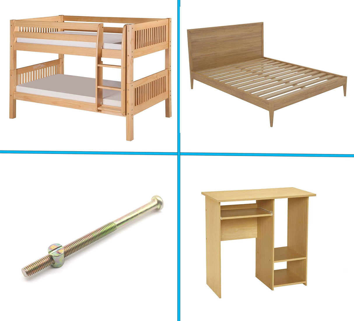 binifiMux Bunk Bed Bolts and Barrel Nuts, M8 x 120mm Hex Drive Socket Cap Furniture Barrel Screws Bolt Nuts for Bed Frame Chairs HeadBoards 10Set, M8 Barrel Nuts binifiMux