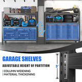 47.2''H Garage Shelving 5000LBS Heavy Duty Garage Storage Shelves Industrial Shelf Unit Easy Assembly 3 Tier Adjustable Metal Shelving Storage Organizer,47.2" H*51.2" W*24" D Metallitrend
