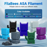 FilaBees ASA Filament 1.75mm Sparkle Storm Gray,ASA 3D Printer Filament 1kg(2.2lbs),Heat&Weather Resistant&High UV Resistance 3D Printing Filament±0.02mm Perfect for Printing Outdoor Functional Parts FilaBees