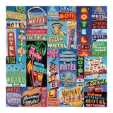 Galison Vintage Motel Signs 500 Piece Jigsaw Puzzle for Adults, Classic Family Puzzle with 500 Pieces and Vintage Artwork Galison