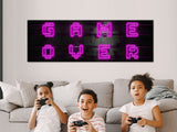 artgeist Acoustic Canvas Wall Art Print for Gamers Game Console 53x18 in - 1pcs Picture with Acoustic Foam Sound Print Artwork Room Acoustics Soundproofing Game Over Gaming Play i-A-0204-b-a artgeist