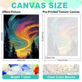 Paint by Numbers Kit for Adults - Aurora Adult Paint by Number Kits on Canvas for Beginner, Starry Night DIY Acrylic Oil Number Painting for Adults, Perfect for Home Decor Gift 16x20 Inch GEEHEIY