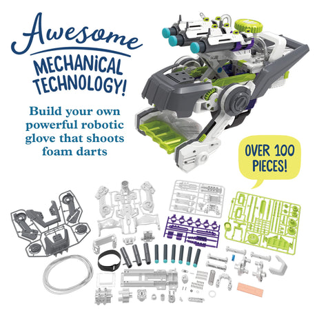 Thames & Kosmos Ultra Bionic Blaster STEM Experiment Kit | Construct a Robotic Foam Dart Blasting Glove | Challenging Build, Learn About Mechanical Technology & Engineering Thames & Kosmos