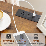 LOAKEKEL Night Stand Set 2, LED Nightstand with Charging Station, End Tables with Storage Shelf, Bedside Table with 2 Fabric Drawers for Bedroom, Small Spaces, Rustic Brown HETS02PBR LOAKEKEL