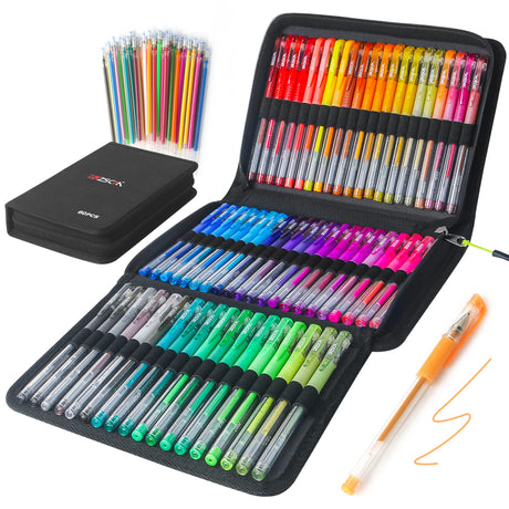 120 Pack Glitter Gel Pens Set, ZSCM 60 Colors Pens Include 48 Glitter Pens, 12Classic Pen With 60 Matching Color Refills, Canvas Bag For Adults Coloring Books Drawing Journaling Scrapbook ZSCM QUALITY DECIDES THE FUTURE