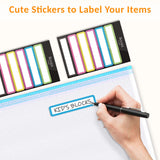 Sooez 24 Pack Mesh Zipper Pouch with Sticky Labels, A4 Mesh Bags for Board Game Puzzles Organization Storage, Durable Letter Size File Folders Organizer for Teacher School Classroom Office Supplies Sooez