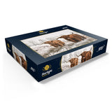 MyPuzzle Hairy Scottish Highland Cattle in A Winter Landscape - Premium 1000 Piece Jigsaw Puzzle for Adults MyPuzzle.com