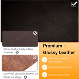 ACMEASE 67" Premium Faux Leather 2-Seater Sofa with 2 Bolster Pillows and Tufted Backrest, Mid-Century Modern Loveseat Sofa, Luxury Couch for Living Room, Bedroom, Office, Dark Brown ACMEASE