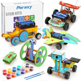 Poraxy 5 in 1 STEM Model Car Kits, STEM Projects for Kids, Boys Toys Age 8-10, 3D Wooden Puzzles, Crafts Educational Science Building Kit, Birthday Gifts for 8 9 10 11 12 Year Old Boys and Girls Poraxy