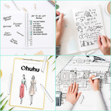 Ohuhu Fineliner Pens Micro Drawing Pens: 8-size Tips (Ultra-fine, Fine & Brush) Waterproof Pigment Black Ink for Illustration Drawing Journaling Sketching for Artist Beginners Ohuhu