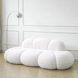 JACH Cloud Shaped Couches for Living Room, Modern Comfy Upholstered Sofa, Cloud Shaped Leisure Sofa, Upholstered Couch for Bedroom, Apartment, Small Space (White, No Assembly Required) JACH