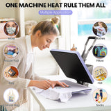 15x15 Heat Press Machine,Slide Out Heat Press Digital Clamshell Heat Transfer Sublimation Printer Press Industrial-Quality Power Heat Press for T Shirts/Pillow/Bag/Plates Creative Pattern DIY DREAMVAN