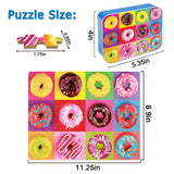 LELEMON Puzzles for Kids Ages 4-8,Donut Puzzle 100 Piece Puzzles for Kids in a Metal Box, Educational Kids Puzzles Jigsaw Puzzles 100 Piece Puzzle Games Puzzle Toys for Girls and Boys LELEMON