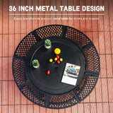 36 Inch Fire Pit with 2 Cooking Grills,Outdoor Wood Burning BBQ Firepit with Lid, 3-in-1 Outdoor Fire Pit for Backyard Deck Bonfire Patio Picnic Verdeluxe