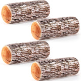 Huwena 4 Pcs Wood Pillows Tree Stump Decorative Round Throw Pillows 3D Digital Print Wood Trunk Stump Cylinder Cushion for Home Sofa Living Room Decor, 15.8 x 5.5 Inch Huwena