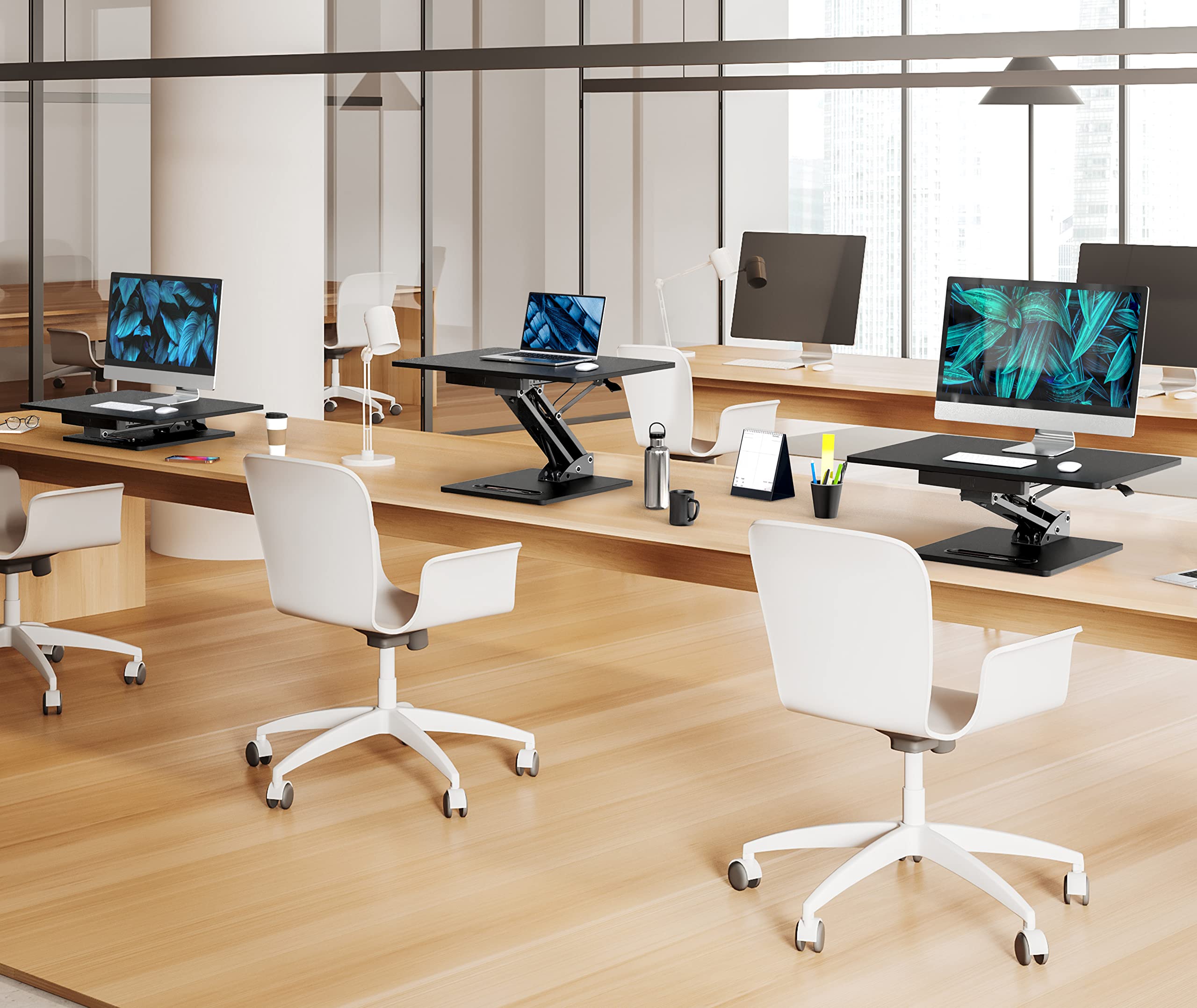 SHW 28" Over Desk Height Adjustable Standing Desk - Thumbnail 4