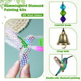 Vcekract Diamond Painting Kits, Hummingbird Diamond Art Wind Chimes, Diamond Art Kits for Adults, Adult Craft Kits for Garden Decor Vcekract