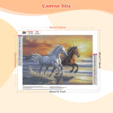 EOBROMD 5D Diamond Art Painting Kits for Adults Beginners, DIY Horse Diamond Art Painting Kits for Adults Animal, Full Round Drill Diamond Dot Gem Art Kits for Home Wall Decor 16x12inch EOBROMD