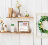 Patriotic Wood Plaque Sign, I Pledge Allegiance to the Flag of United States of America, Box Wood Plaques Desk Décor, American Flag Wooden Sign, 4th of July Wood Decoration, Independence Day Decor XJCUG