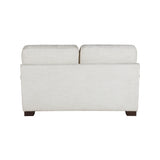 Lexicon Modern Couch, Chenille Loveseat with Deep Seats, 4 Accent Pillows, Track Arms, Removable Cushion Covers, Upholstered Living Room Furniture, 2 Seater Couch, Cream Lexicon