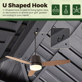 MELLCOM 8' x 6' Grill Gazebo, Outdoor Patio Gazebo with Galvanized Steel Double Roof, Hardtop Barbecue Gazebo with 2 Side Shelves and Ceiling Hook for Deck Lawn Backyard Garden (Black) MELLCOM