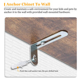 VINGLI Rustic Brown 65.7" Lockable 2 Drawer File Cabinet with Shelves - Versatile Freestanding/Rolling Design for Home Office VINGLI